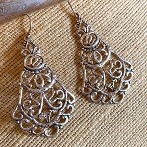 Silpada Flamenco Flare Chandelier Earrings Sterling Silver W2949